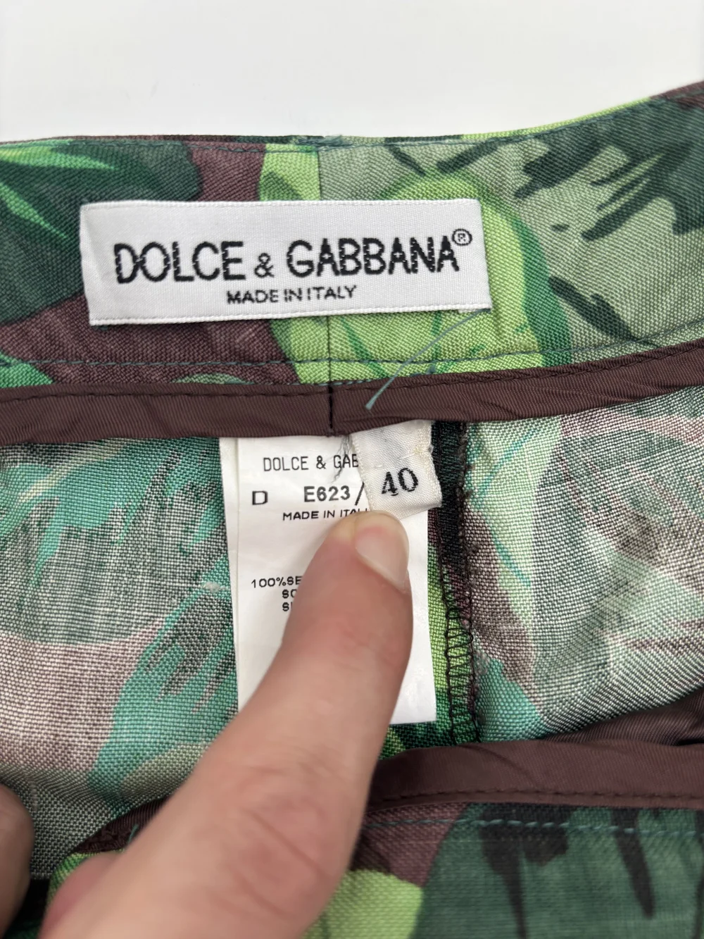 Dolce & Gabbana S/S 1997 leaf print suit — JAMES VELORIA